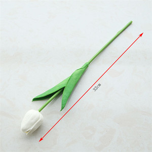 QSLH-CF0033 vendita calda Real Touch Wedding Flowers Pu Tulip Artificial Tulip Flower tulipani Artificial Real Touch Flower - Product Image 2