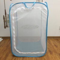 Cage à insectes pliable de taille moyenne avec fermeture éclair respirante et maille en polyester pour la recherche sur les insectes