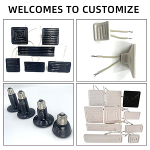 OEM nhà sản xuất của tùy chỉnh vật nuôi bò sát đen gốm nóng sưởi ấm hồng ngoại đèn cho động vật - Product Image 4