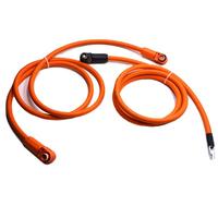 Câble haute tension EV 1500V 25mm² orange avec connecteur coudé et borne annulaire pour batterie de véhicule électrique