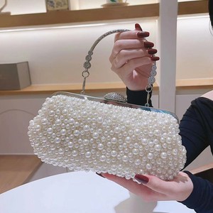 Sac de soirée en perles tissées avec poignée en métal chaîne vintage, personnalisé, vente en gros, pour femmes - Product Image 3