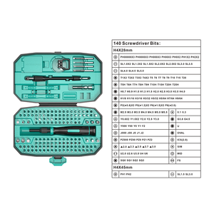 Jeu de tournevis magnétiques de précision 152 en 1 pour la réparation de téléphones, ordinateurs, appareils photo, montres, ordinateurs portables, avec étui de rangement, OEM, acier, plastique - Product Image 2