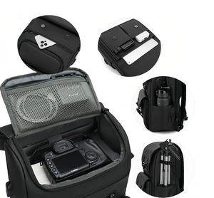 Ba lô đựng máy ảnh DSLR chống thấm nước, chống trộm, dung tích lớn, có khóa kéo, dùng cho chụp ảnh ngoài trời - Product Image 3