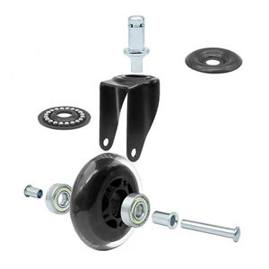 Robuste 2,5-Zoll-<span class=keywords><strong>PU</strong></span>-Polyurethan-Lenkrollen, Geräuschlos, Transparent, Ersatzräder für Bürostühle - Product Image 5