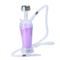 Tasse de narguilé en acrylique à lumière LED portable pour voyage Chicha Shisha de voiture personnalisée avec technique givrée
