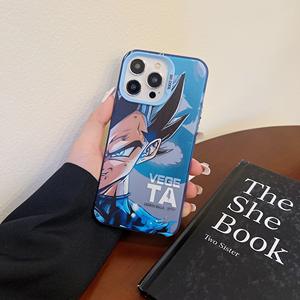 Coque de téléphone pour <span class=keywords><strong>iPhone</strong></span> 15 Pro Max 14 coque arrière en TPU avec impression UV forte et cool bouton Anime Anime Dragon Ball Goku <span class=keywords><strong>Vegeta</strong></span> Carton - Product Image 5