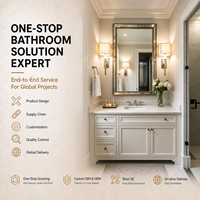 Ensemble de salle de bain OEM ODM de style européen, élégant, en céramique, avec vasque, toilettes et baignoire, pour projets immobiliers