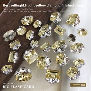 Pavé <span class=keywords><strong>de</strong></span> strass en cristal K9 Paso Sico ultra-brillant pour nail art, sans base, grand format, forme œuf <span class=keywords><strong>de</strong></span> pigeon, carré épais - Product Image 2
