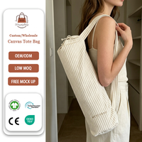 Sac fourre-tout personnalisé à logo rayé avec cordon de serrage, sac de rangement cylindrique minimaliste, sac à bandoulière portable pour courses, sac de sport pour la gym