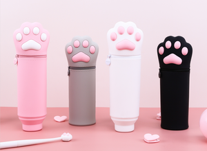 Astuccio in Silicone creativo con grazioso <span class=keywords><strong>gatto</strong></span> Design nuova e unica soluzione di archiviazione per materiale scolastico - Product Image 3