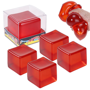 Pelota Antiestrés de Maltosa Roja Cuadrada - Juguete Sensorial de Descompresión de Rebote Lento para Todas las Edades - Product Image 4