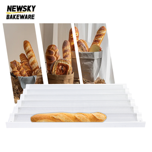 Plaque de cuisson NEWSKY BAKEWARE pour baguettes, 6 emplacements, 460x660, en aluminium antiadhésif, facile à nettoyer, pour la cuisson <span class=keywords><strong>maison</strong></span> - Product Image 6