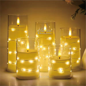 <span class=keywords><strong>Bougie</strong></span> LED à piles <span class=keywords><strong>avec</strong></span> <span class=keywords><strong>flamme</strong></span> mobile, design en cire de paraffine de luxe, pour la décoration de la maison à l'occasion de Diwali et de Noël - Product Image 5