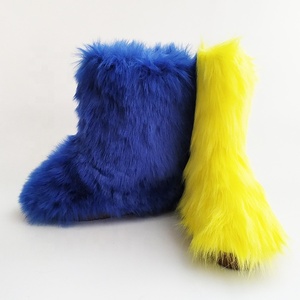 Nuovi <span class=keywords><strong>Stivali</strong></span> da Neve da Donna 2020, Scarpe <span class=keywords><strong>con</strong></span> Pelliccia Spessa e Calda, Tacco Basso a Zeppa, Punta Rotonda, <span class=keywords><strong>Stivali</strong></span> Invernali Alti fino al Ginocchio <span class=keywords><strong>con</strong></span> Piattaforma - Product Image 3