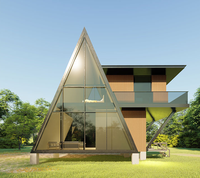DYCE Maison Triangulaire A-Frame Modulaire Préfabriquée de Luxe en Acier, Alimentée à l'Énergie Solaire et Écologique