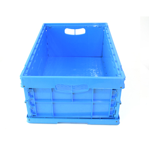 600x400x230mm heavy duty folding storage plastic box transport moving crate