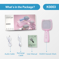 KG003 Nouveau Microphone Avec Haut-Parleur Mignon Mini Haut-Parleur Sans Fil Portable Karaoké Pour Enfants