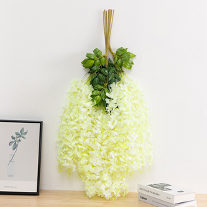 D6 Guirlande Murale Fausse Glycine pour Mariage, Décoration Florale Artificielle en Rotin, Fournisseur en Gros de <span class=keywords><strong>Fleurs</strong></span> Artificielles - Product Image 2