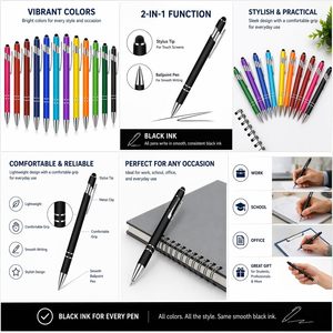 Bolígrafo de Metal con Logotipo Personalizado, 1.0 mm, Resistente al Agua, Escritura en Plástico Negro, Regalo Publicitario Empresarial, Logotipo Neutro para Estampado - Product Image 5