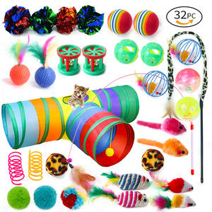 32 पीसी रंगीन पालतू बिल्ली खिलौना सेट बेल प्लग के साथ बिल्ली बिल्ली बिल्ली बिल्ली बिल्ली के साथ खिलौना - Product Image 3
