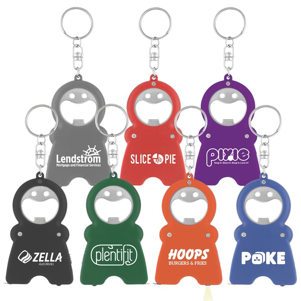 Hard Hat Keychain With Flashlight & Bottle Opener - Set Of 4 | Fun Construction-Themed Gifts - View #6
