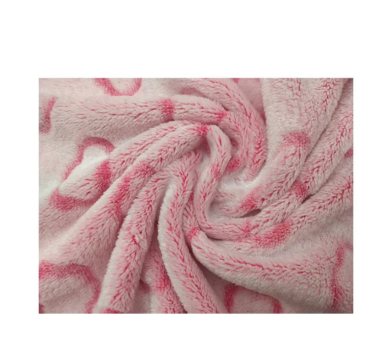 Custom high quality cheap flannel fabric blanket home textile 100% polyester fleece fabric