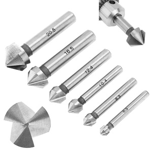 3 बढ़त 90 डिग्री नाला अंत मिल कटर एचएसएस Chamfering Countersink ड्रिल बिट - Product Image 1