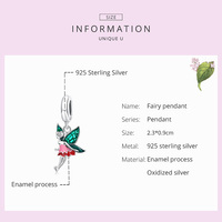 Fábrica 925 plata esterlina lindo Hada elfo encantos cuenta colgante ajuste pulsera brazalete fino S925 joyería de la suerte regalos SCC2279