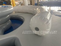 Plateforme de loisirs aquatiques gonflable flottante DFW de bonne qualité, étanche, avec tente