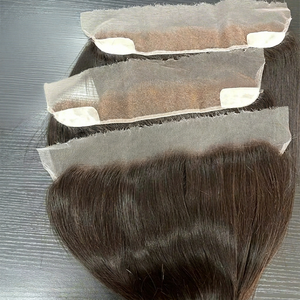 Peluca frontal de encaje HD pre-arrancada con cabello liso para mujeres con línea de cabello retrocedida, con agarre de hilo, cabello virgen Remy europeo - Product Image 1