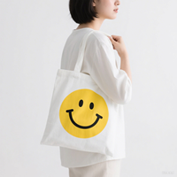 Sacs de courses en toile personnalisables, réutilisables, taille moyenne, motif de dessin animé, marque Senhong, bandoulière