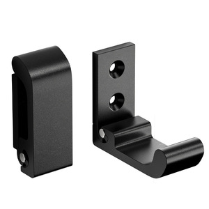 Gancho plegable de aluminio espacial Haidibos, gancho individual montado en la pared para perchas de ropa y armarios - Product Image 3