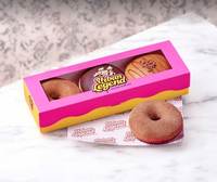Boîte à pâtisserie carrée rose personnalisée de qualité supérieure avec logo pour la vente en gros, emballage pour beignets et desserts pour boulangerie