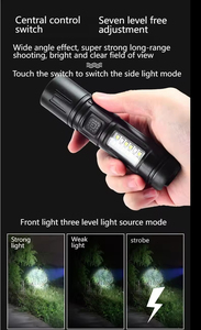 ไฟฉาย LED ขนาดเล็กความสว่างสูง พร้อมไฟด้านข้าง ชาร์จซ้ำได้ สำหรับใช้ในบ้านกรณีฉุกเฉิน แบตเตอรี่ใช้งานได้ยาวนาน - Product Image 2