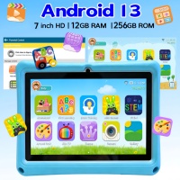 Tableta Educativa para Niños de 7 Pulgadas con Control Parental, 256 GB de ROM, Aplicaciones Educativas Precargadas, Funda Resistente Incluida, Precio al por Mayor