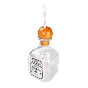 Accesorios de Bar 375ML Botella de <span class=keywords><strong>tequila</strong></span> barata personalizada transparente para beber de plástico con pajita para <span class=keywords><strong>España</strong></span> Nicolas Napoleon Merlet - Product Image 6