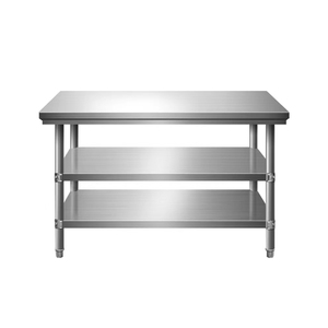 Mesa <span class=keywords><strong>de</strong></span> Trabajo <span class=keywords><strong>de</strong></span> Acero Inoxidable <span class=keywords><strong>de</strong></span> Grado Alimenticio con Patas <span class=keywords><strong>de</strong></span> Tubo Redondas para Uso Doméstico y Comercial para un Manejo Seguro <span class=keywords><strong>de</strong></span> los <span class=keywords><strong>Alimentos</strong></span> - Product Image 2
