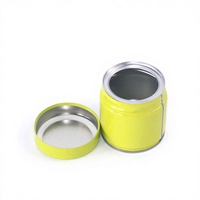 Boîtes rondes en métal étanches et scellées personnalisées de 50 g pour matcha, café et thé, emballage mini de 30 g avec bouchons et couvercles intérieurs