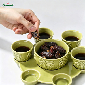 Custom Design <b>Arabic</b> Dates Bowl <b>Tea</b> <b>Set</b> Middle East Ceramic Eco-Friendly Durable BPA Free Tableware Afternoon <b>Tea</b> Snack Cups - Product Image 2