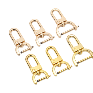 Lanière en métal de 16 mm, 20 mm, 25 mm, petit mousqueton <span class=keywords><strong>à</strong></span> clip, boucle <span class=keywords><strong>à</strong></span> <span class=keywords><strong>fermoir</strong></span>, <span class=keywords><strong>fermoir</strong></span> pivotant pour <span class=keywords><strong>sac</strong></span> avec vis détachables - Product Image 2