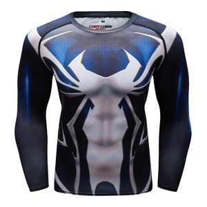 เสื้อผดผื่นแขนยาวลายซุปเปอร์ฮีโร่สไปเดอร์แมนเสื้อยืดสั่งทำ - Product Image 5