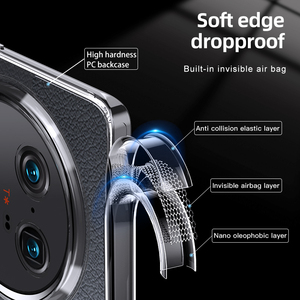 Para Vivo X90Pro + protección Invisible Airbag cubierta transparente impermeable protección Invisible a prueba de golpes PC TPU funda acrílica para teléfono - Product Image 6