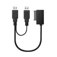 Adaptador G-karve USB a SATA7 +6p para Unidad Óptica de Portátil, SATA a USB, Núcleo de Cobre, 12V, Electrónico