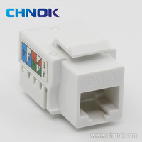 Untuk RJ45 UTP Cat6 8P8C 90 Derajat Kabel Putih Keystone Jack DP-KJ-8009 T568A/B Modul Konektor Jaringan