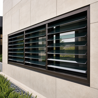 Ventana con Rejilla Ajustable de Aluminio para Ventilación Comercial