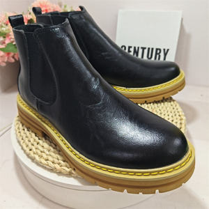 Grande taille 38-48 chaussures en cuir pour hommes Designers chics mode hauteur augmentant <span class=keywords><strong>semelle</strong></span> épaisse hommes bottines d'hiver - Product Image 1