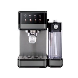 Machine à expresso semi-automatique de style italien en acier inoxydable 19 bars pour usage domestique avec réservoir à lait et vapeur haute pression - Product Image 5