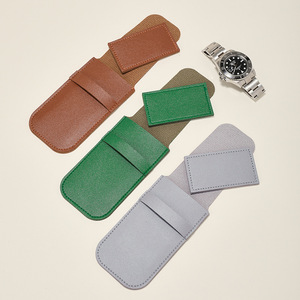 Étui de rangement de <span class=keywords><strong>voyage</strong></span> en cuir de qualité supérieure pour <span class=keywords><strong>montre</strong></span>-bracelet, bijoux, lunettes, anti-poussière, boîte à <span class=keywords><strong>montre</strong></span> portable, organisateur, pochette cadeau - Product Image 2