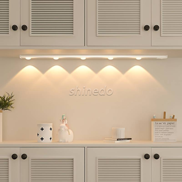 LED Light Cabinet Lamp PIR Motion Sensor Wireless USB Rechargeable Wardrobe Indoor Cabinet Light