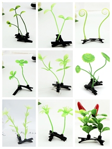 Mushrooms Flower Plant Elastic Hairpin Plastic Material Hair Clip Easter Decoration for Party - Product Image 3